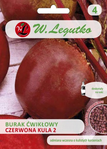 Burak 'Czerwona Kula 2' nasiona zaprawiane 10 g - Legutko