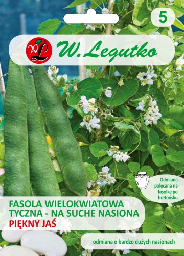 Fasola wielokwiatowa 'Piękny Jaś' nasiona 40 g - Legutko