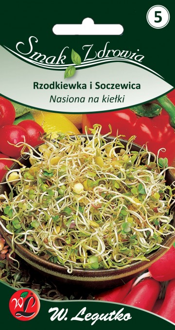 Nasiona na kiełki Rzodkiewka i soczewica 30 g - Legutko